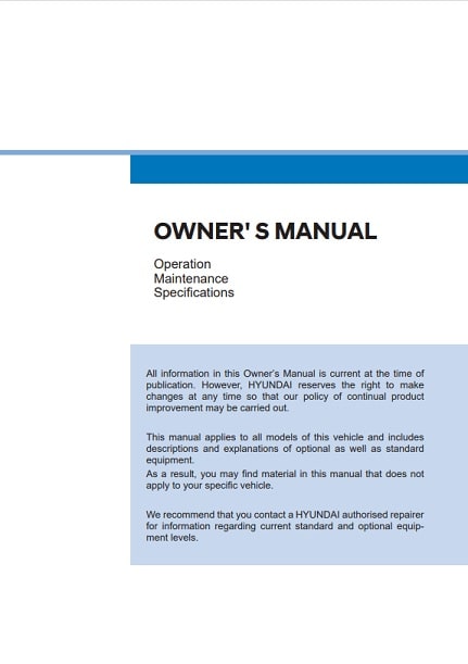 2019 Hyundai i10 Owner’s Manual Image