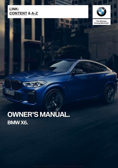 2020 BMW X6 Owner’s Manual Image