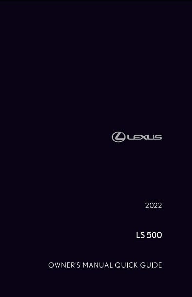 2020 Lexus LS Owner’s Manual Image