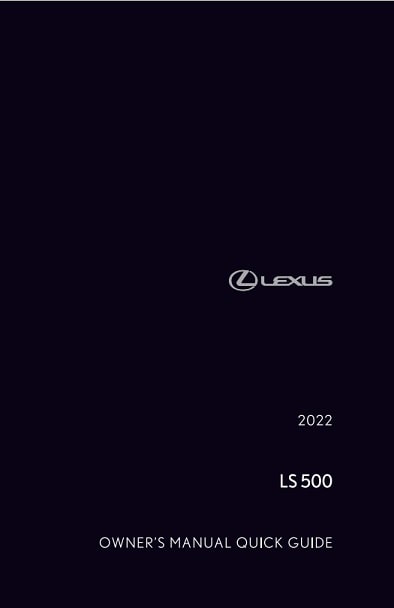 2022 Lexus LS Owner’s Manual Image