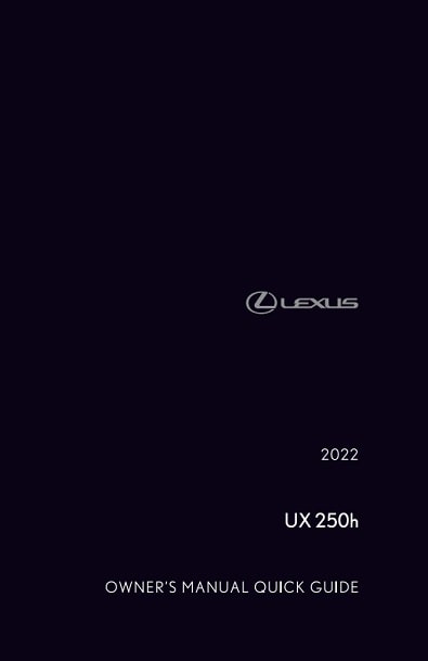 2022 Lexus UX Owner’s Manual Image