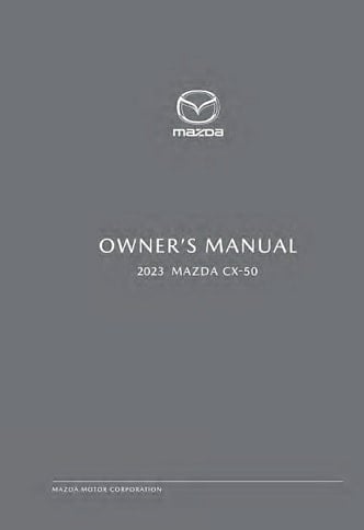 2022 Mazda CX-50 Owner’s Manual Image