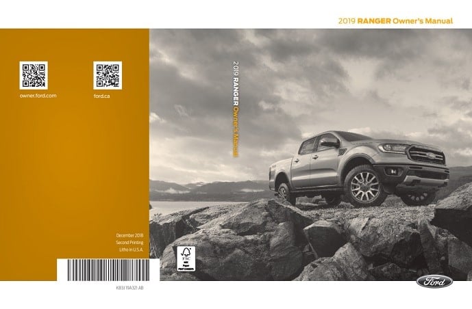 2019 Ford Ranger Owner’s Manual Image