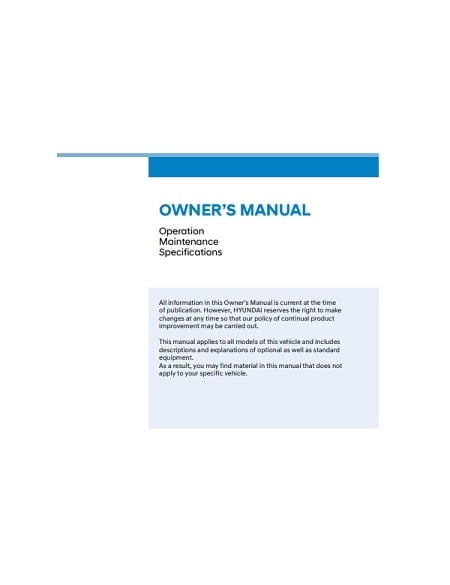 2022 Hyundai Kona Owner’s Manual Image