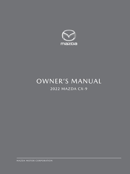 2022 Mazda CX-9 Owner’s Manual Image
