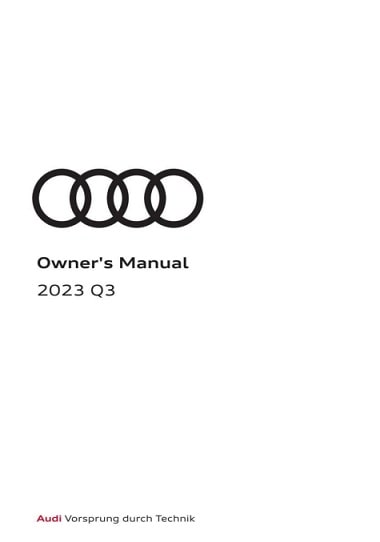 2023 Audi Q3 Owner’s Manual Image