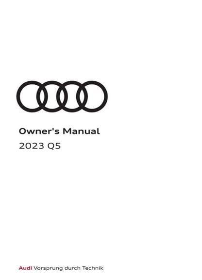 2023 Audi Q5 Owner’s Manual Image