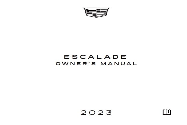 2023 Cadillac Escalade Owner’s Manual Image
