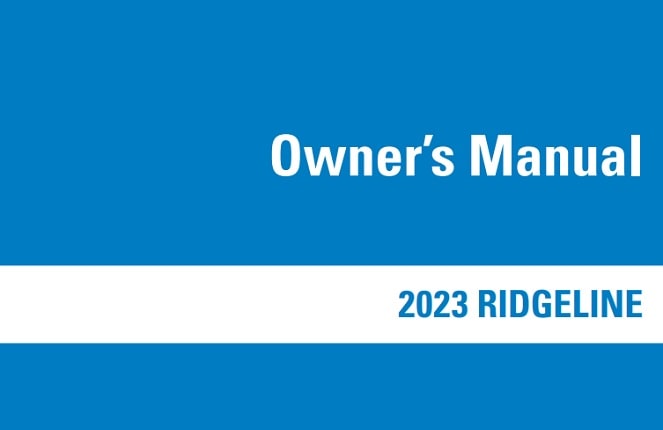 2023 Honda Ridgeline Owner’s Manual Image