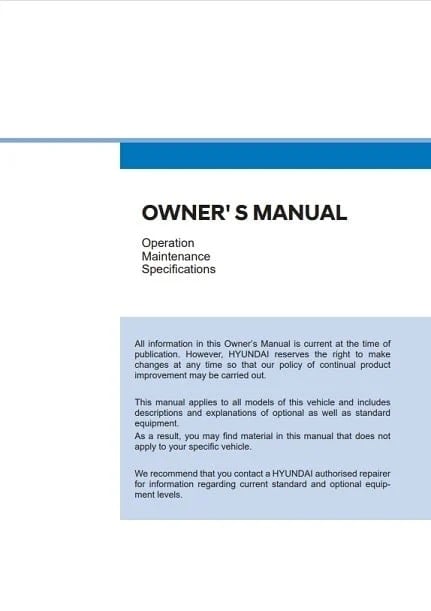 2023 Hyundai i10 Owner’s Manual Image