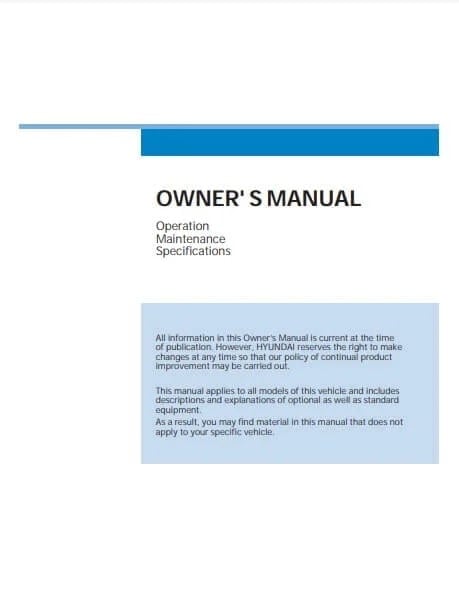 2023 Hyundai i20 Owner’s Manual Image