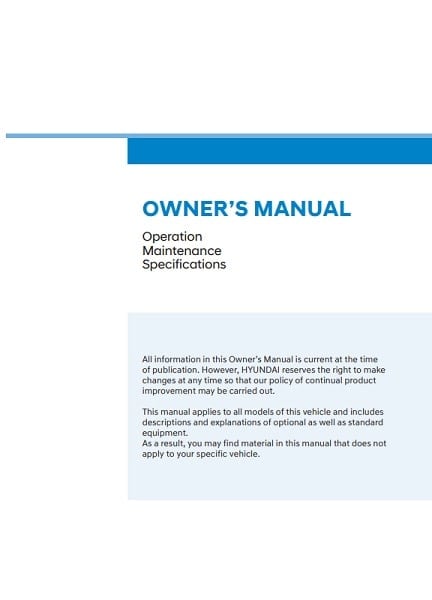 2023 Hyundai Kona EV Owner’s Manual Image