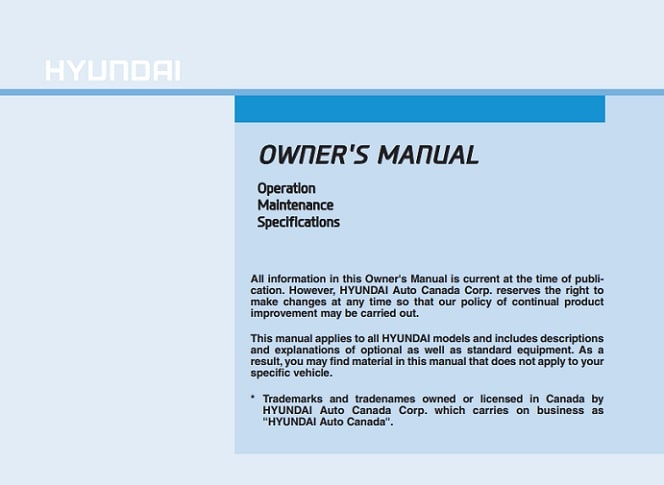 2023 Hyundai Nexo Owner’s Manual Image