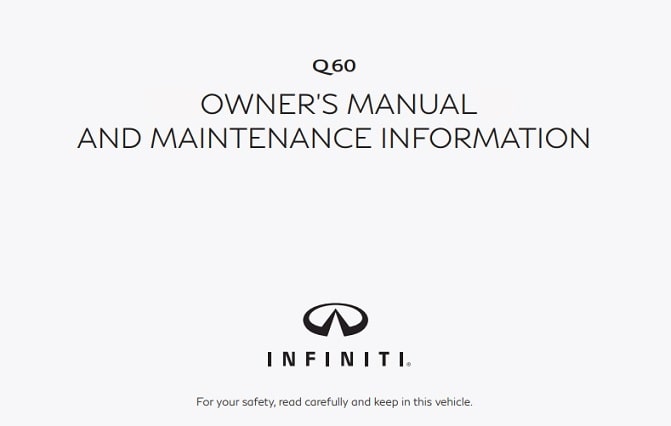 2023 Infiniti Q60 Owner’s Manual Image