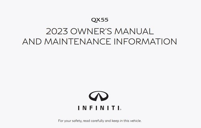 2023 Infiniti QX50/QX55 Owner’s Manual Image