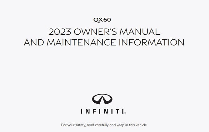 2023 Infiniti QX60 Owner’s Manual Image