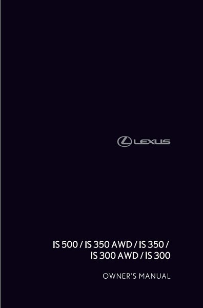 2023 Lexus IS Owner’s Manual Image