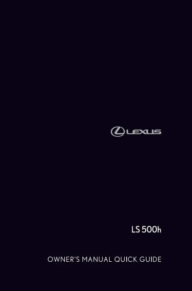 2023 Lexus LS Hybrid Owner’s Manual Image