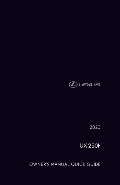 2023 Lexus UX Owner’s Manual Image