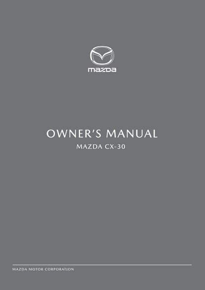 2023 Mazda CX-30 Owner’s Manual Image