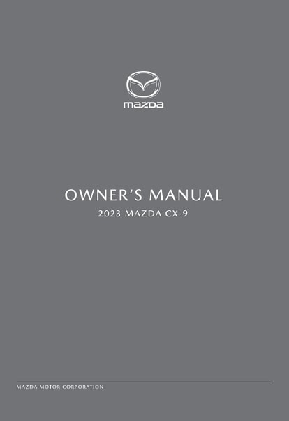 2023 Mazda CX-9 Owner’s Manual Image