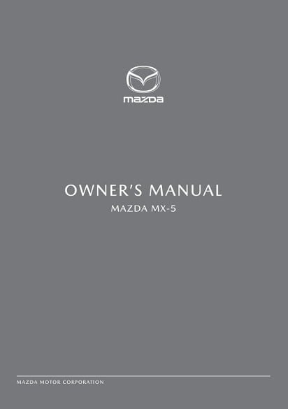2023 Mazda MX-5 Owner’s Manual Image