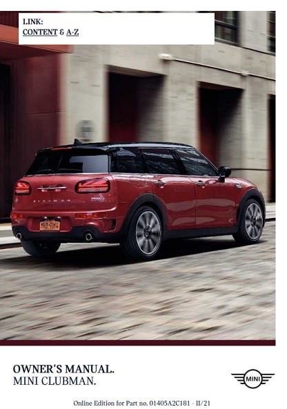 2023 Mini Clubman Owner’s Manual Image