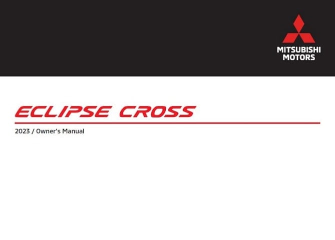 2023 Mitsubishi Eclipse Cross Owner’s Manual Image