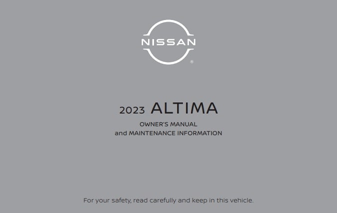2023 Nissan Altima Owner’s Manual Image