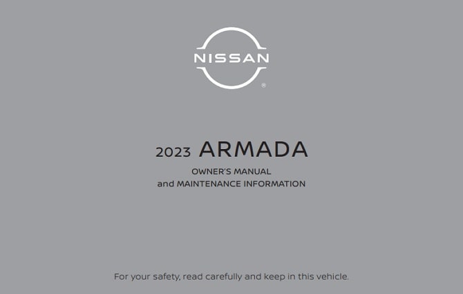 2023 Nissan Armada Owner’s Manual Image