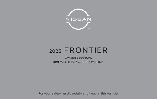2023 Nissan Frontier Owner’s Manual Image