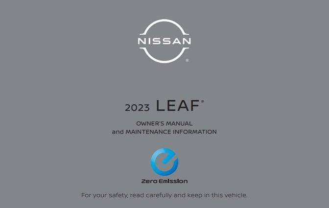 2023 Nissan LEAF Owner’s Manual Image