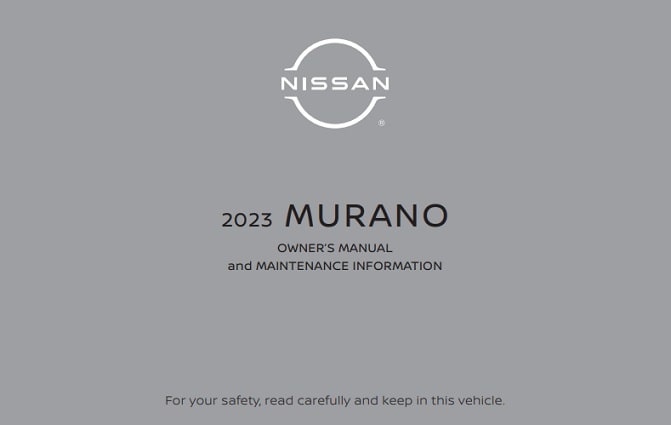 2023 Nissan Murano Owner’s Manual Image