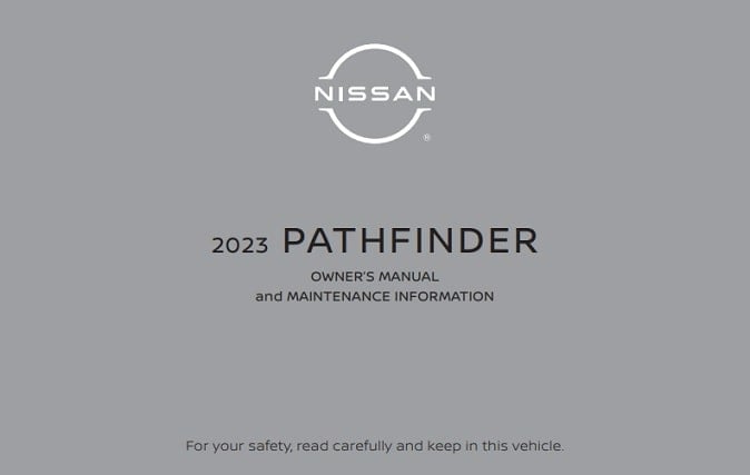 2023 Nissan Pathfinder Owner’s Manual Image