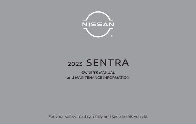 2023 Nissan Sentra Owner’s Manual Image