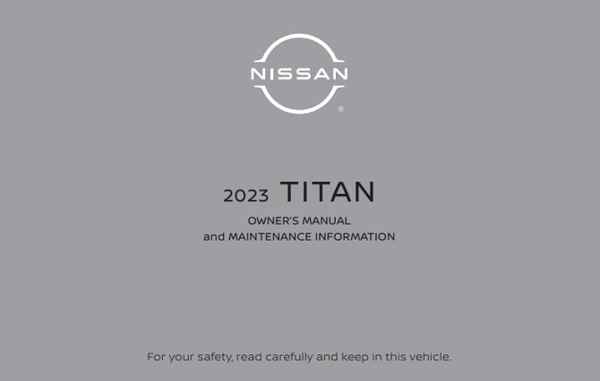 2023 Nissan Titan Owner’s Manual Image