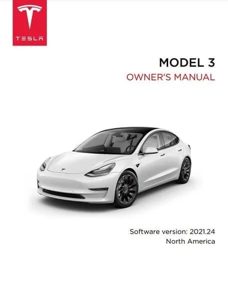 2023 Tesla Model 3 Owner’s Manual Image