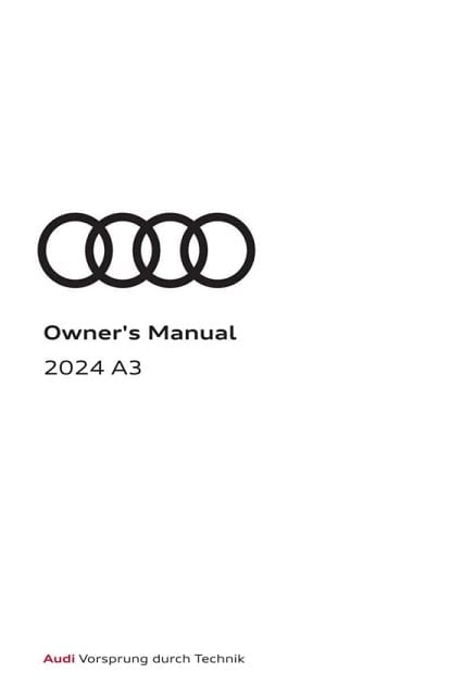 2024 Audi S3 Owner’s Manual Image
