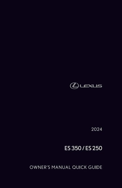 2024 Lexus ES Owner’s Manual Image
