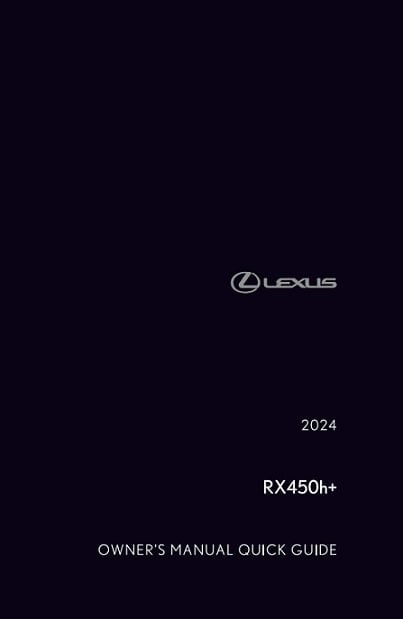 2024 Lexus RX Owner’s Manual Image