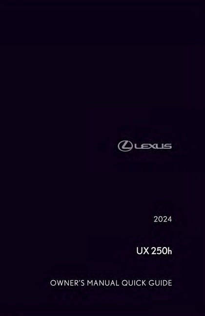 2024 Lexus UX Owner’s Manual Image