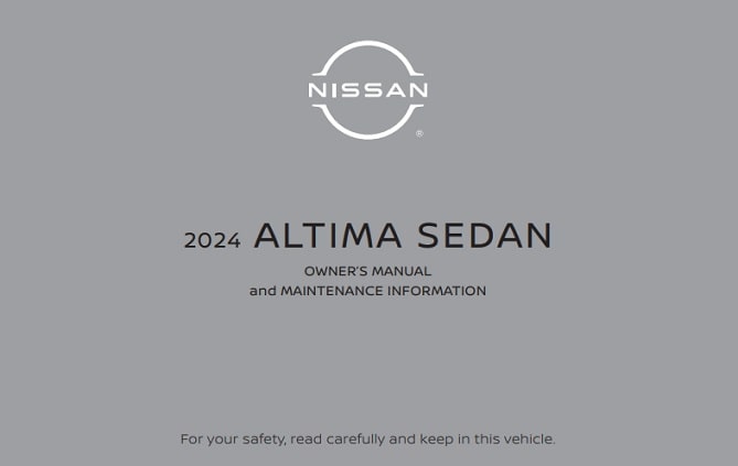 2024 Nissan Altima Owner’s Manual Image