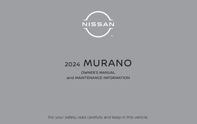 2024 Nissan Murano Owner’s Manual Image
