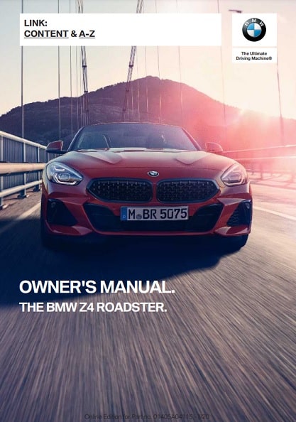 2018 BMW Z4 Owner’s Manual Image