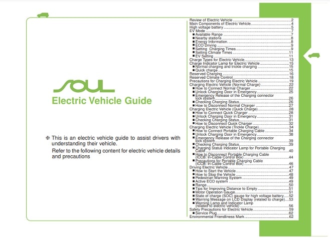 2019 Kia Soul EV Owner’s Manual Image