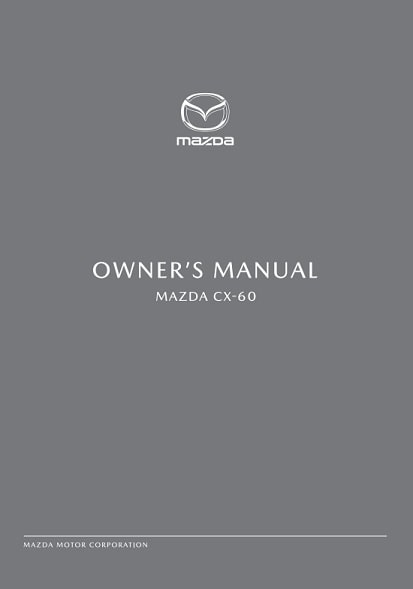 2022 Mazda CX-60 Owner’s Manual Image