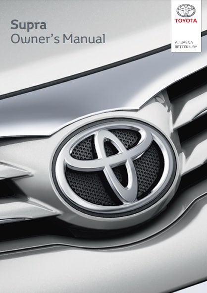 2022 Toyota Supra Owner’s Manual Image