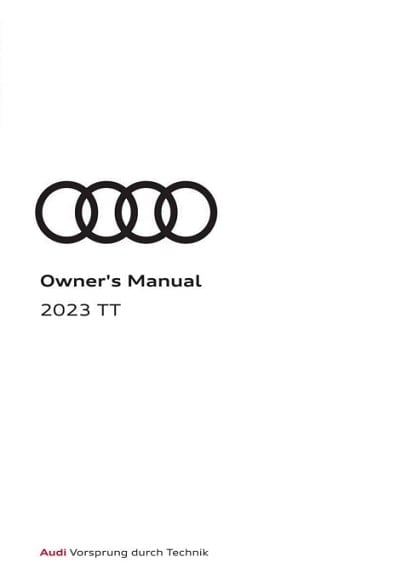 2023 Audi TT Owner’s Manual Image