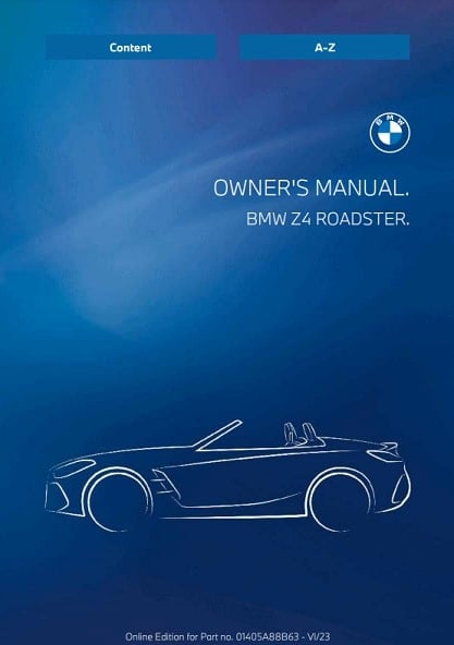 2023 BMW Z4 Owner’s Manual Image