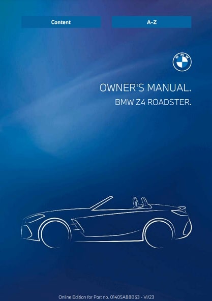 2023 BMW Z4 Owner’s Manual Image